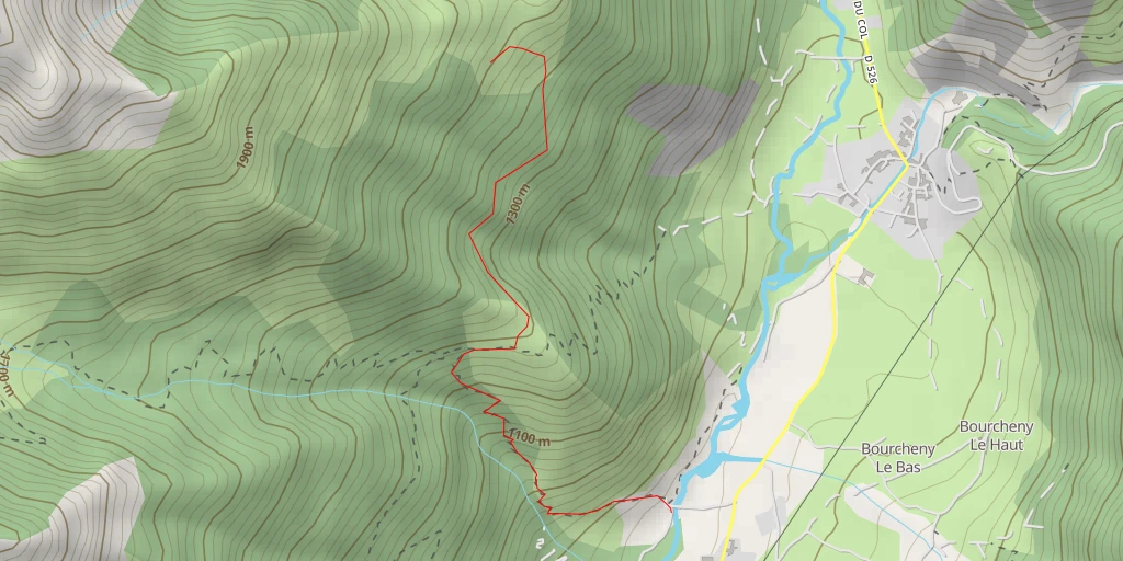 Map of the trail for Au dessus de Gaudissard