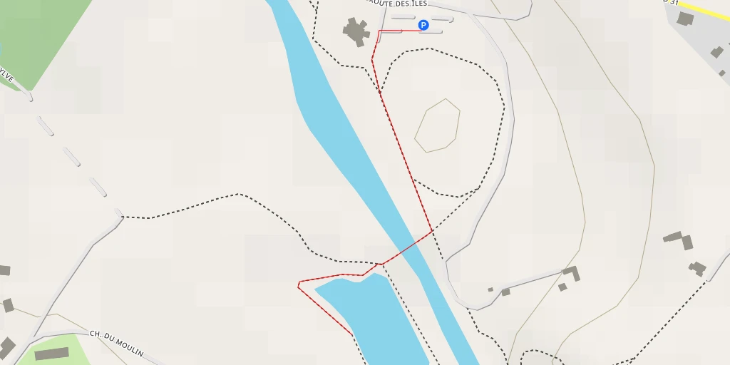 Map of the trail for Sentier du Cincle