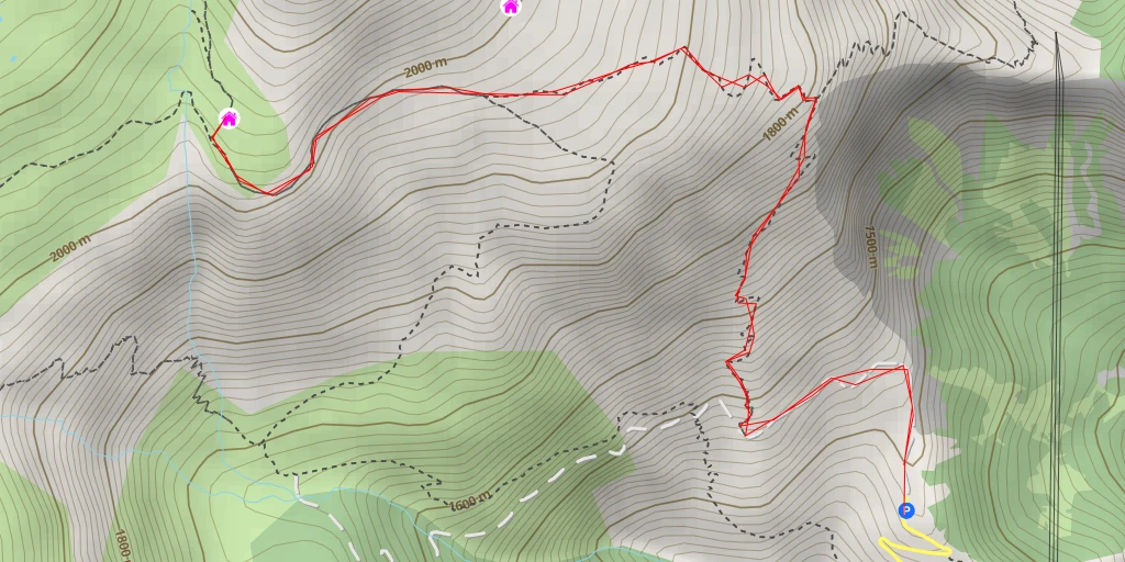 Map of the trail for Refuge du Taillefer