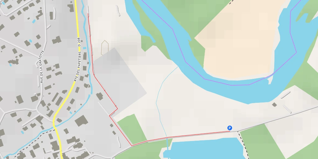 Map of the trail for Route des Papetiers