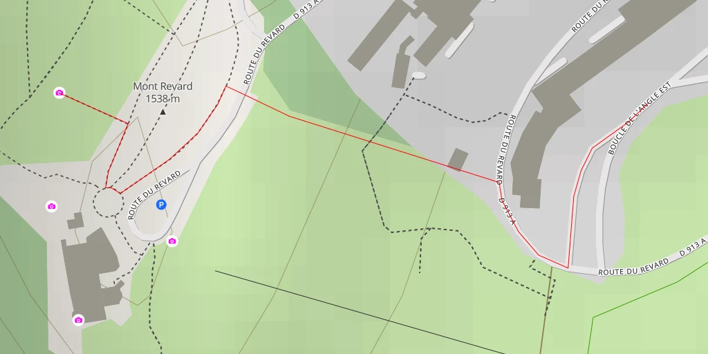 Map of the trail for Belvédère du Revard