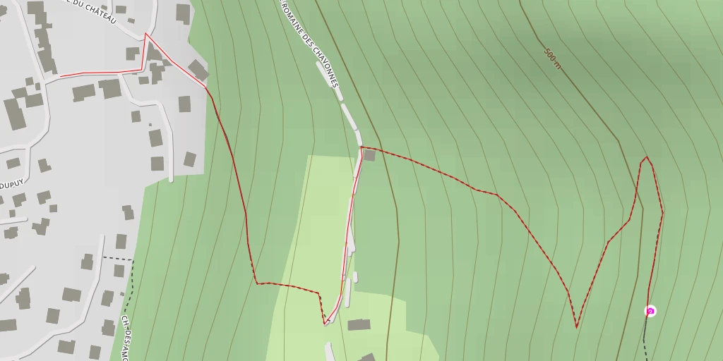 Map of the trail for Les Chavonnes