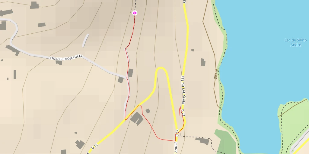 Carte de l'itinéraire :  Chemin de la Croix des Fromagers - Porte-de-Savoie