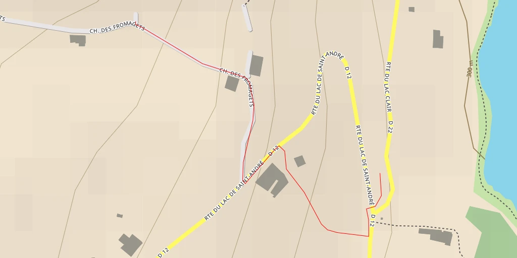 Carte de l'itinéraire :  Chemin des Fromagets - Porte-de-Savoie