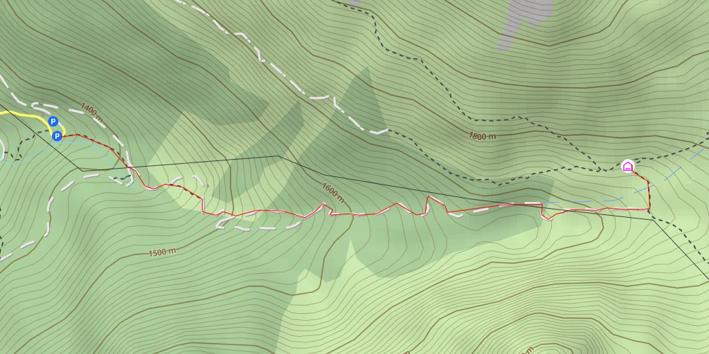 Map of the trail for Refuge du habert d'Aiguebelle