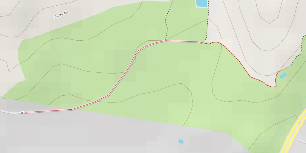 Map of the trail for جاده آتشگاه - کرج