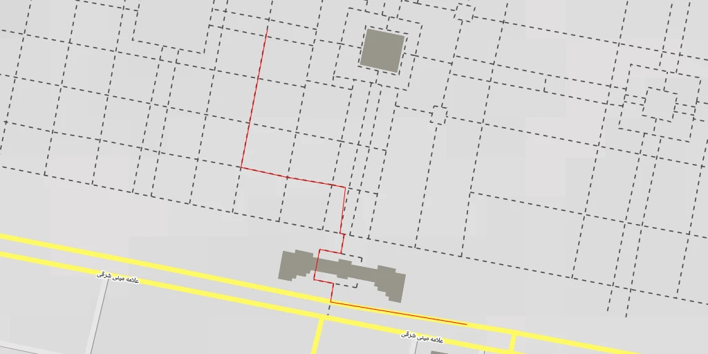 Map of the trail for علامه امینی شرقی - اصفهان