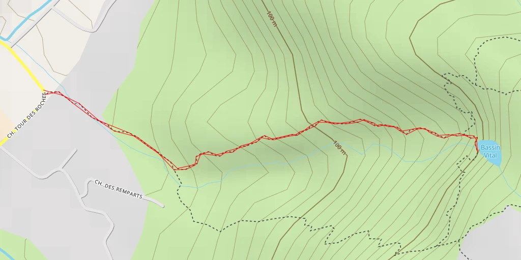 Carte de l'itinéraire :  Bassin Vital