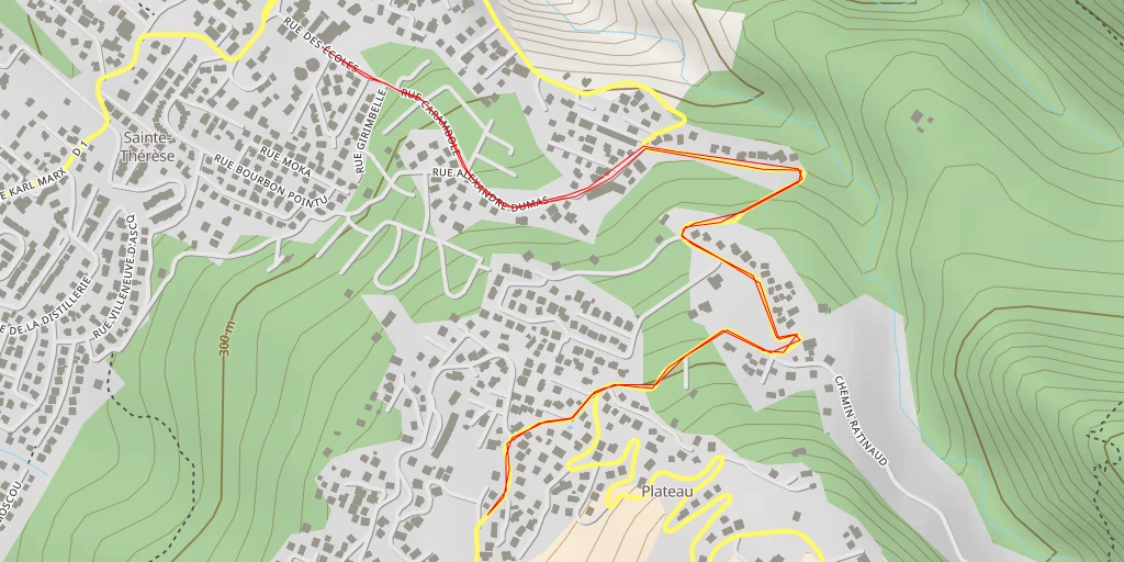 Map of the trail for AI - Chemin Barouty - La Possession