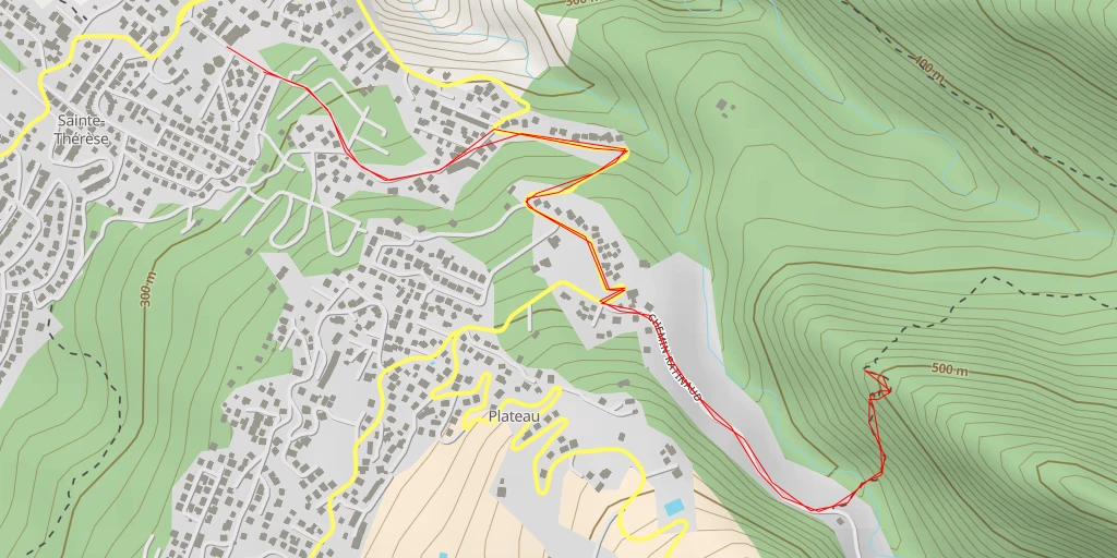 Map of the trail for AI - Grotte - La Possession