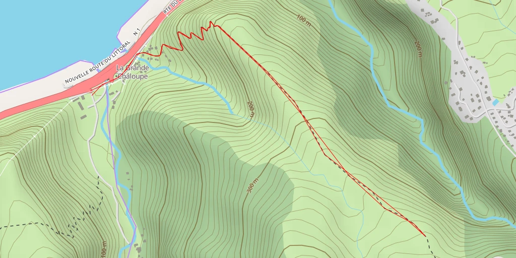 Carte de l'itinéraire :  Point de vue Ravine à Jacques