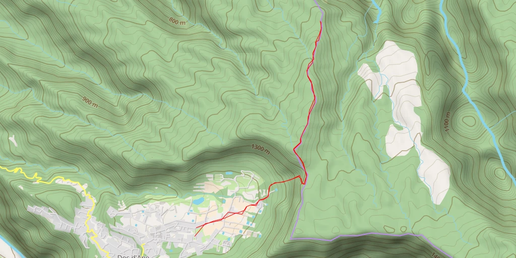 Carte de l'itinéraire :  Piton Grande Chaloupe