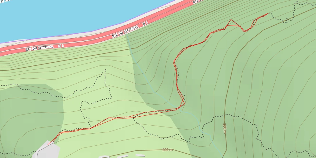 Map of the trail for AI - Route du Littoral - Saint-Denis