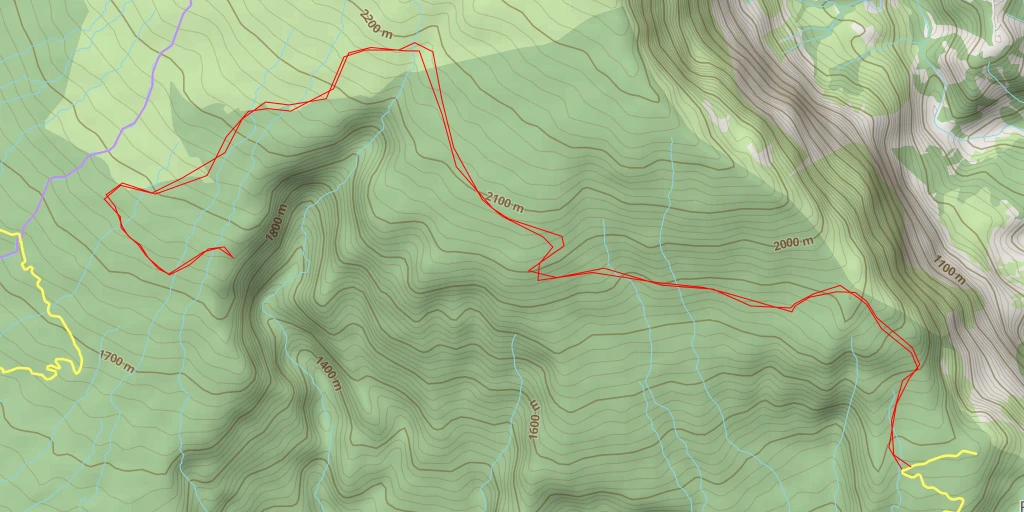 Map of the trail for AI - Ravine du Gol