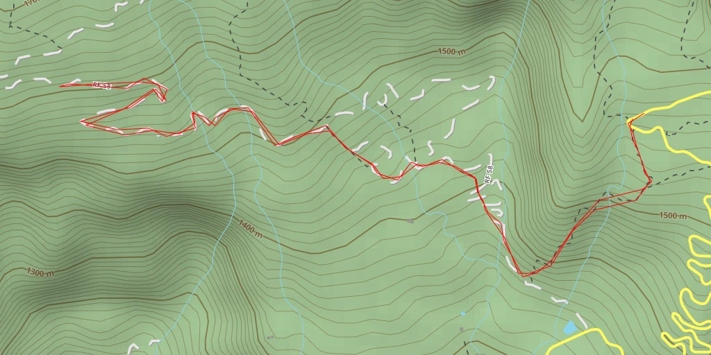 Map of the trail for AI - Ravine du Saut de la Vierge