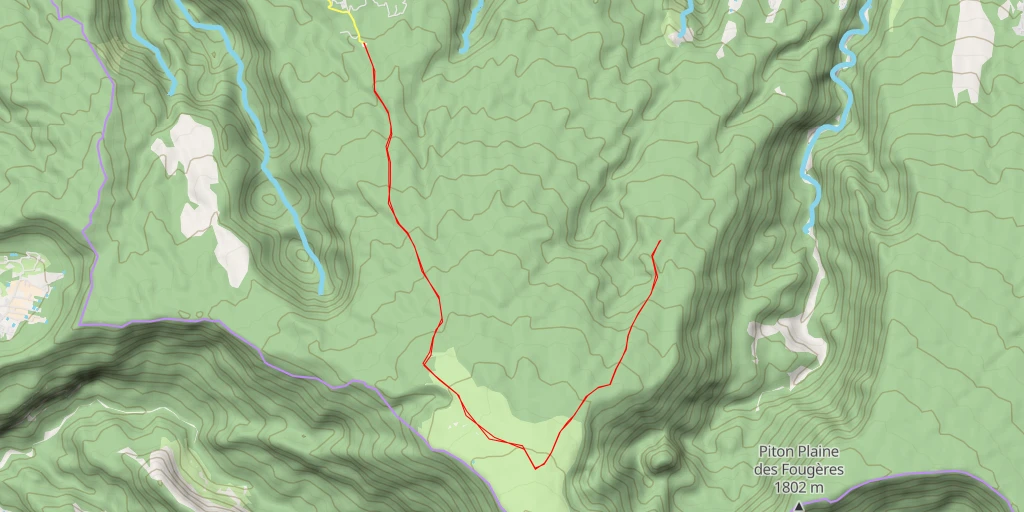 Carte de l'itinéraire :  Piton Marmite