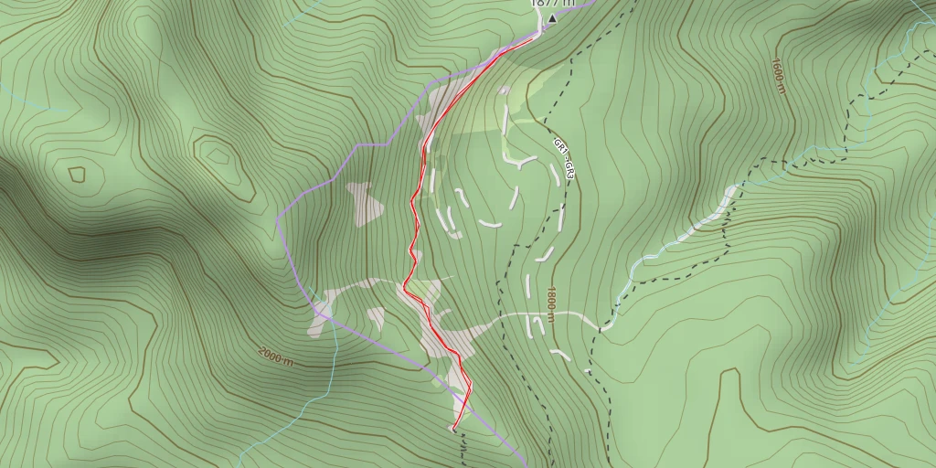 Map of the trail for AI - Col des Bœufs