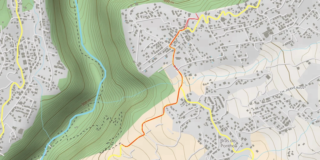 Map of the trail for AI - Église Bras de Pontho - Le Tampon