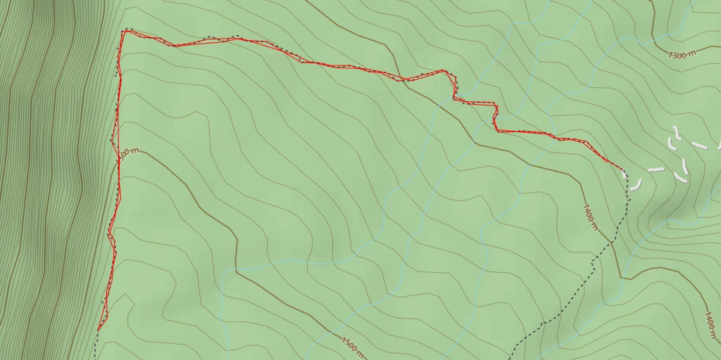 Map of the trail for AI - Ravine Blanche