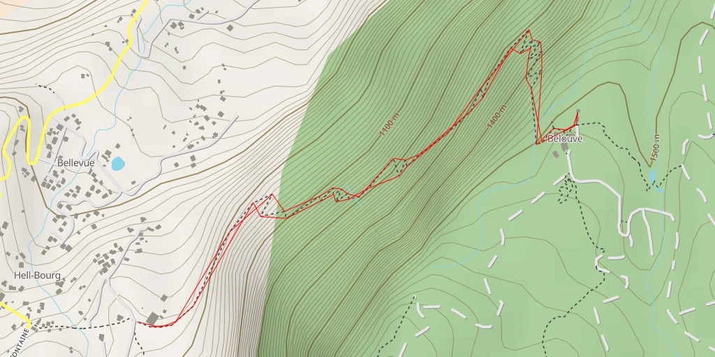 Map of the trail for Route Forestière Numéro 2 de Bébour au Bélouve