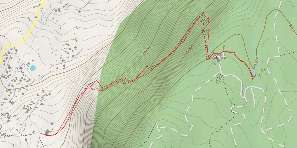 Map of the trail for Route Forestière Numéro 2 de Bébour au Bélouve