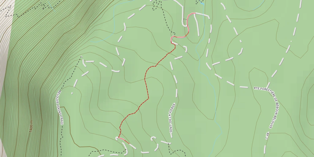 Map of the trail for AI - Belouve Hiking Trail - Salazie