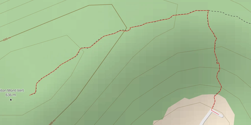 Carte de l'itinéraire :  Piton de Mont Vert