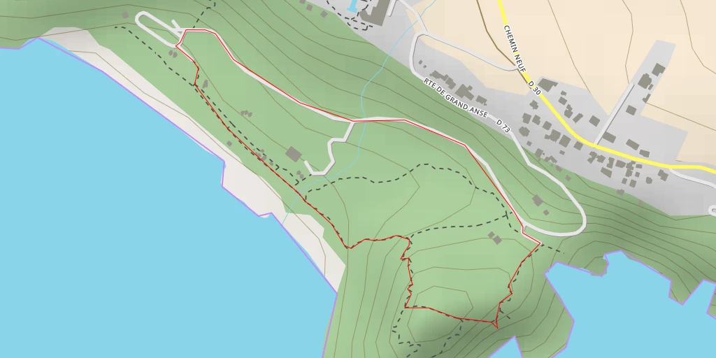 Carte de l'itinéraire :  Route de Grande Anse