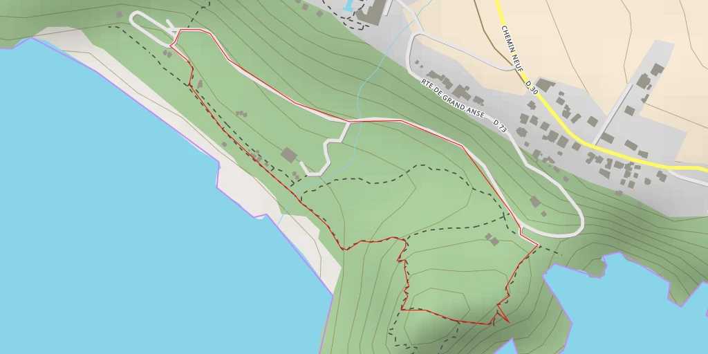 Carte de l'itinéraire :  Route de Grande Anse