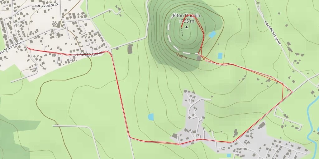 Map of the trail for AI - Piton Dugain