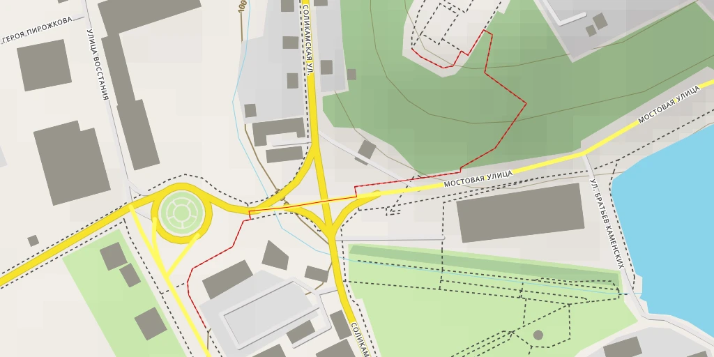 Map of the trail for Мостовая улица - Пермь