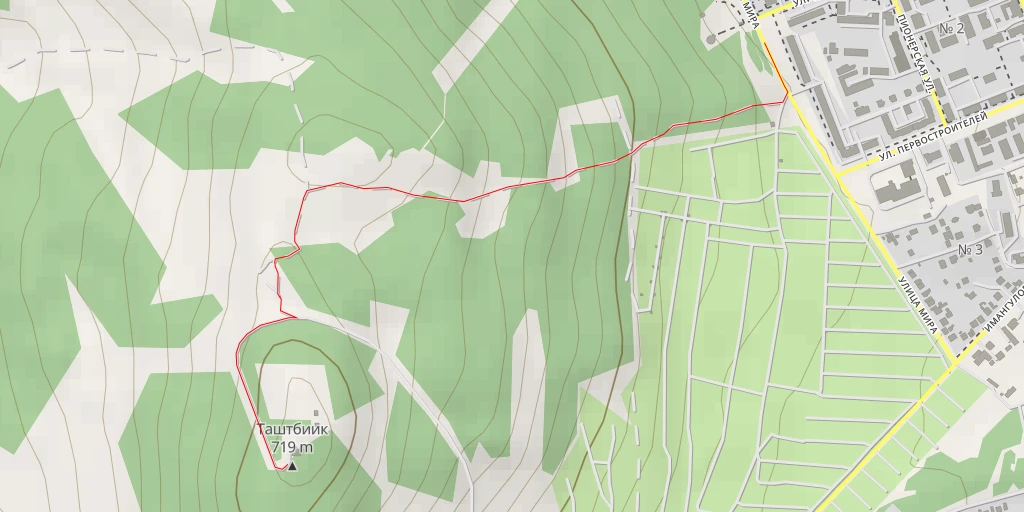 Map of the trail for Таштбиик