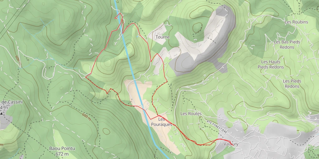 Map of the trail for Route Forestière Siou Blanc - Route Forestière Siou Blanc