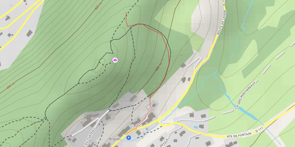 Map of the trail for Route de Levier