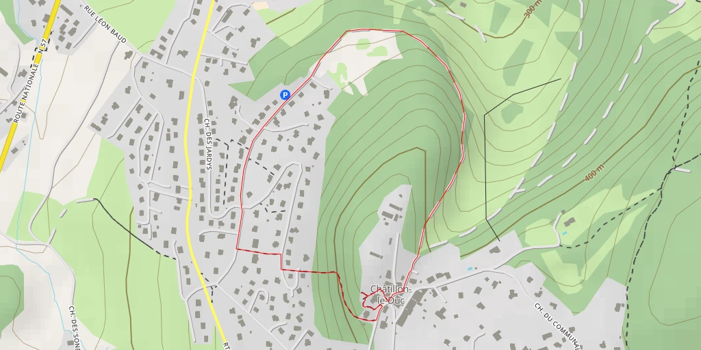 Map of the trail for Vue sur la Vallée de L'Ognon