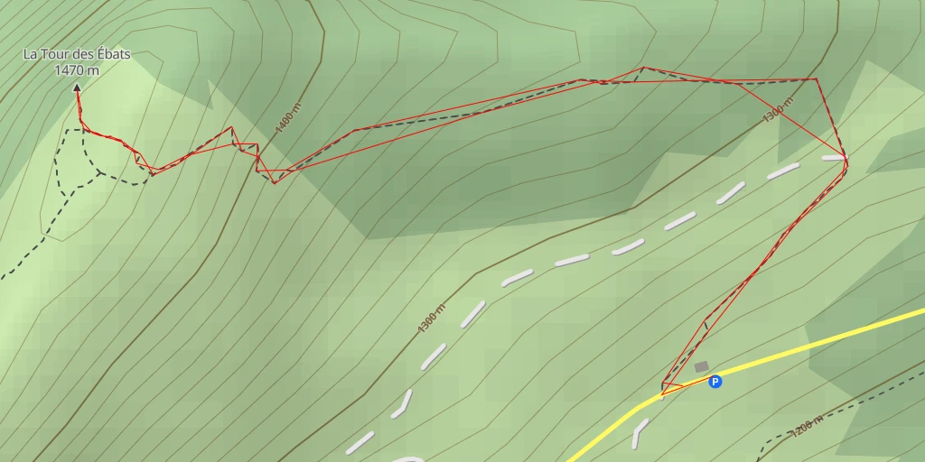 Map of the trail for La Tour des Ébats