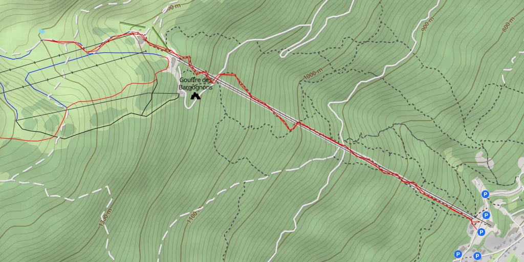 Map of the trail for Jardin - Route du Col de Crozet