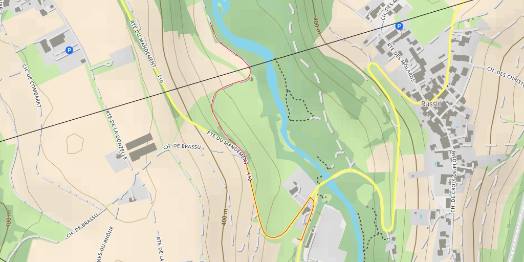 Map of the trail for Route du Mandement - Route du Mandement