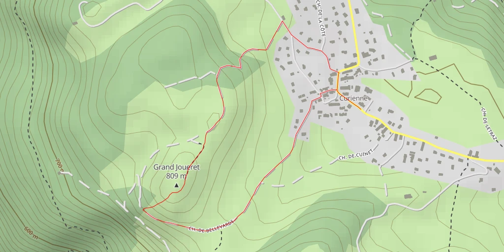 Map of the trail for Grand Joueret