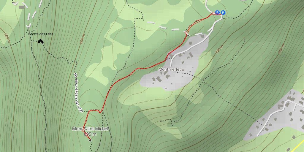 Carte de l'itinéraire :  Belvédère du Mont Saint-Michel