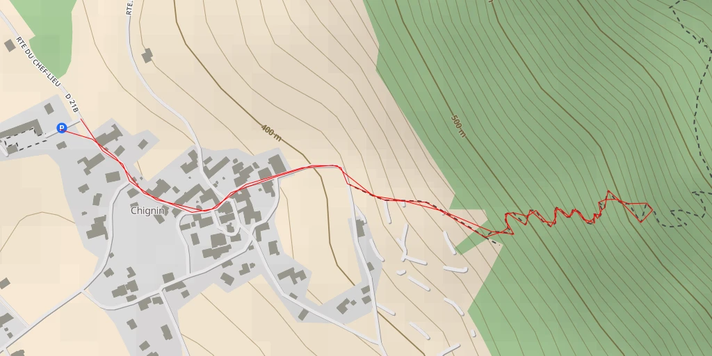 Map of the trail for Chemin de la Chancelière