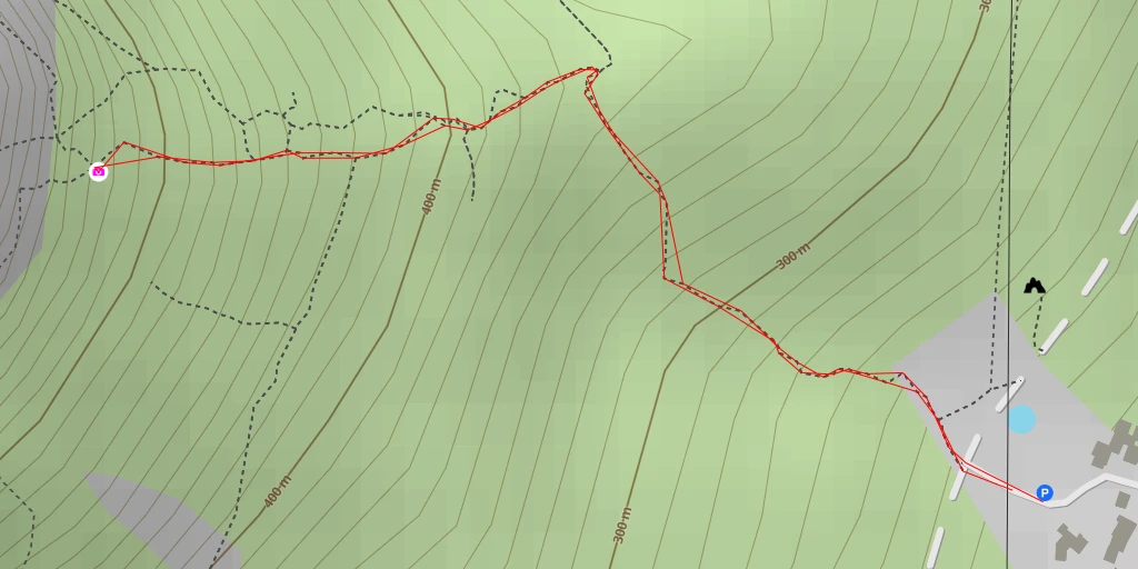 Map of the trail for Arrivée Temor