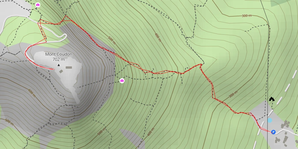 Map of the trail for Mont Coudon