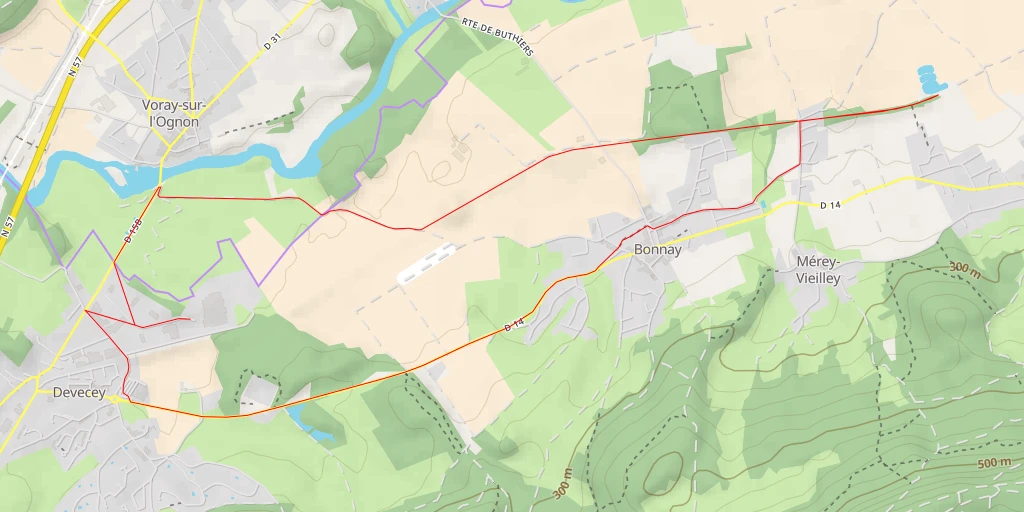 Map of the trail for Chemin Vert - Chemin Vert