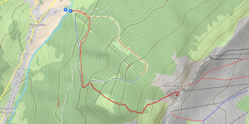 Carte de l'itinéraire :  Mont Margeriaz