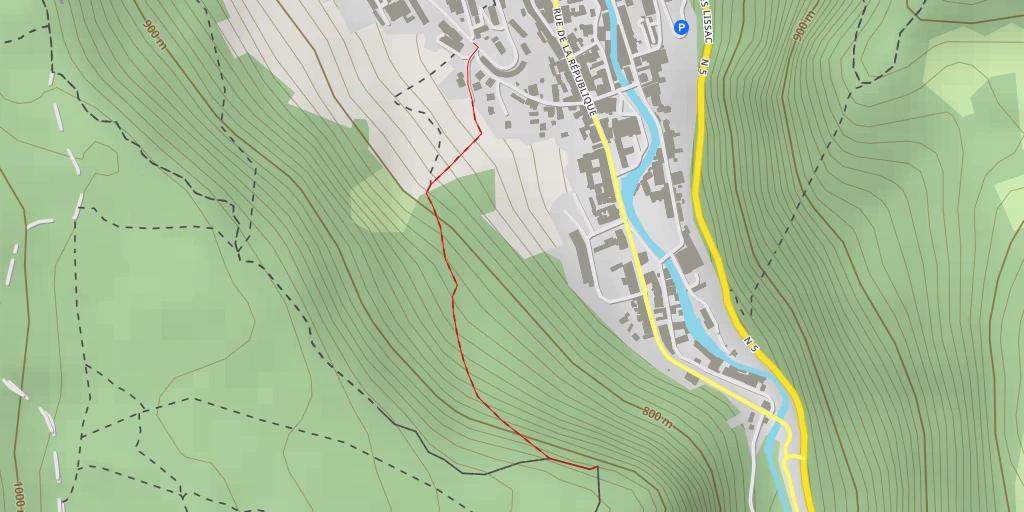 Map of the trail for Roche du Béchet