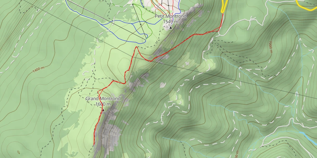 Map of the trail for Route des Places Menoud