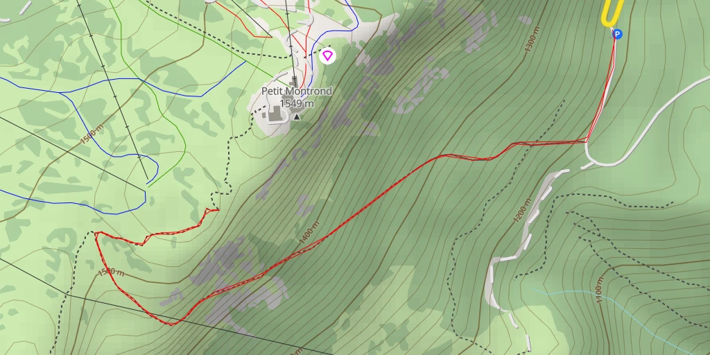 Map of the trail for Gélinottes - Route des Places Menoud