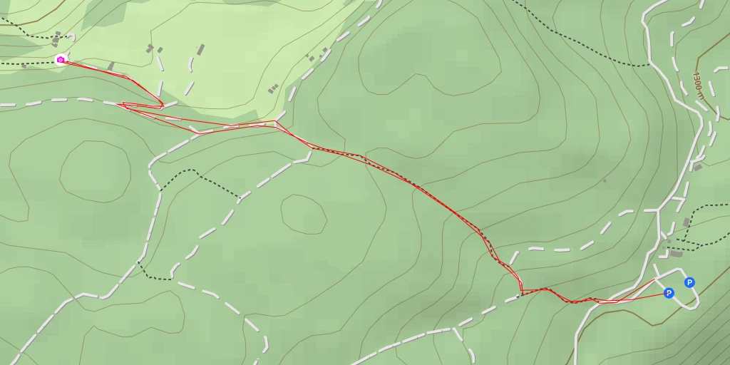 Map of the trail for Belvédère Barnaud