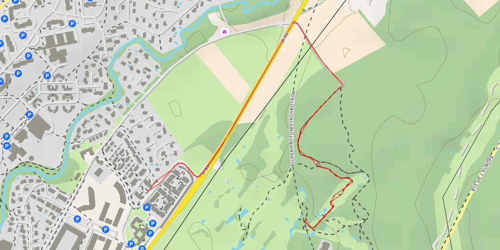 Map of the trail for Golf Club des Serves - Route de Meyrin